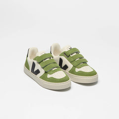 V-10 LEATHER PURE BLACK KIWI