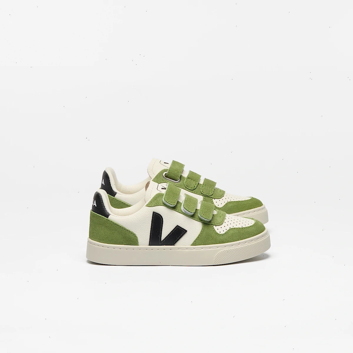 V-10 LEATHER PURE BLACK KIWI